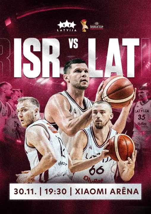 Izraēla - Latvija. FIBA Pasaules kauss 2027. Kvalifikācija