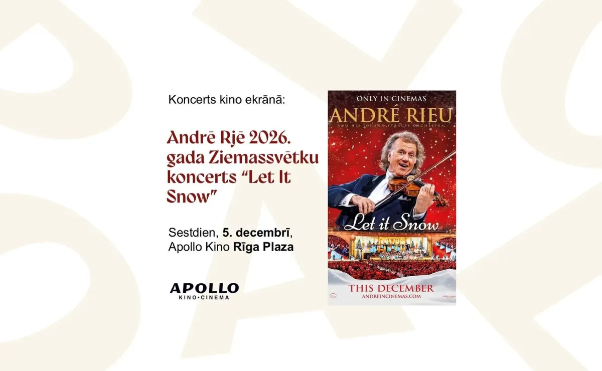 Andrē Rjē 2026. gada Ziemassvētku koncerts “Let It Snow”.