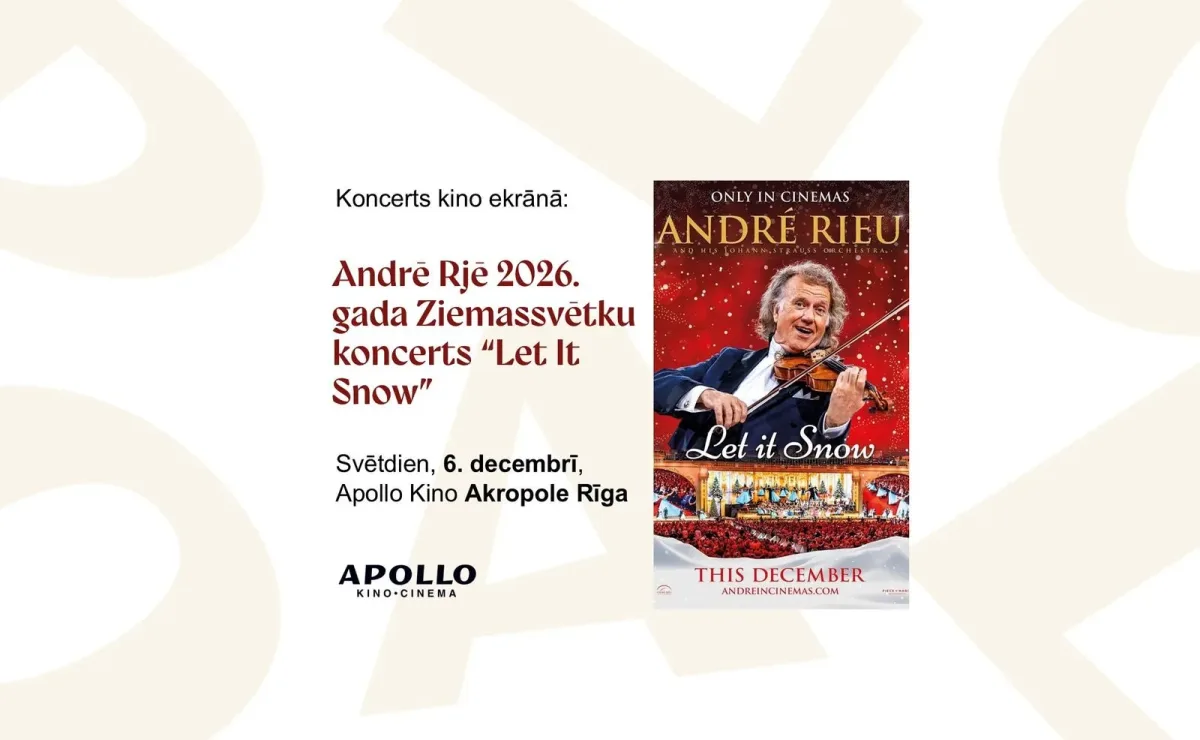 Andrē Rjē 2026. gada Ziemassvētku koncerts “Let It Snow”.