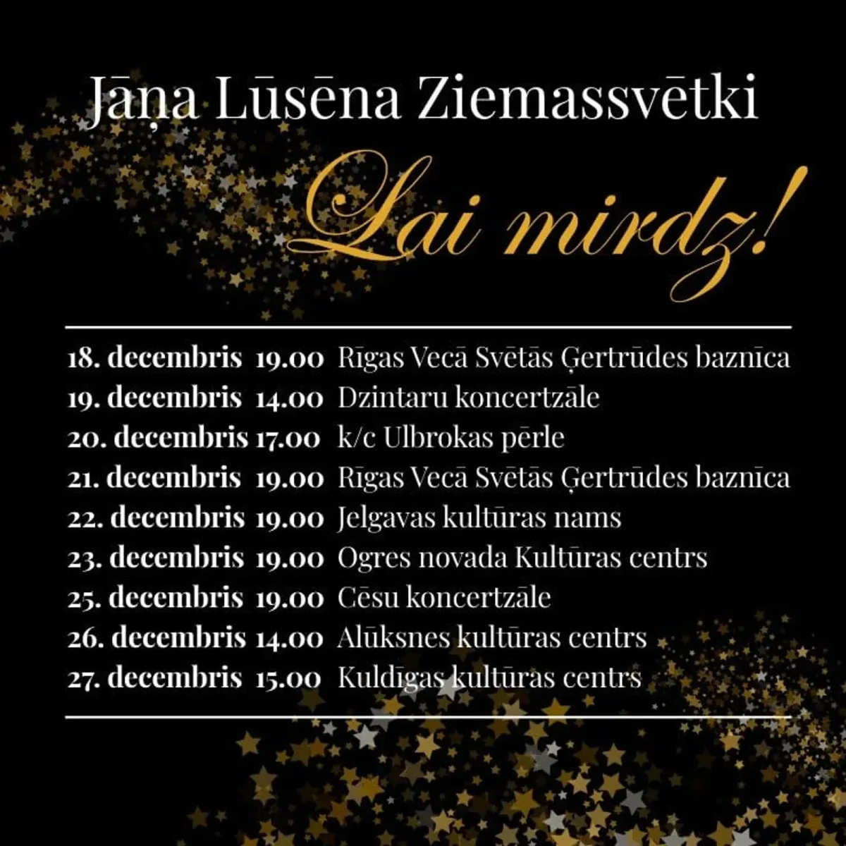 Jāņa Lūsēna Ziemassvētki LAI MIRDZ!