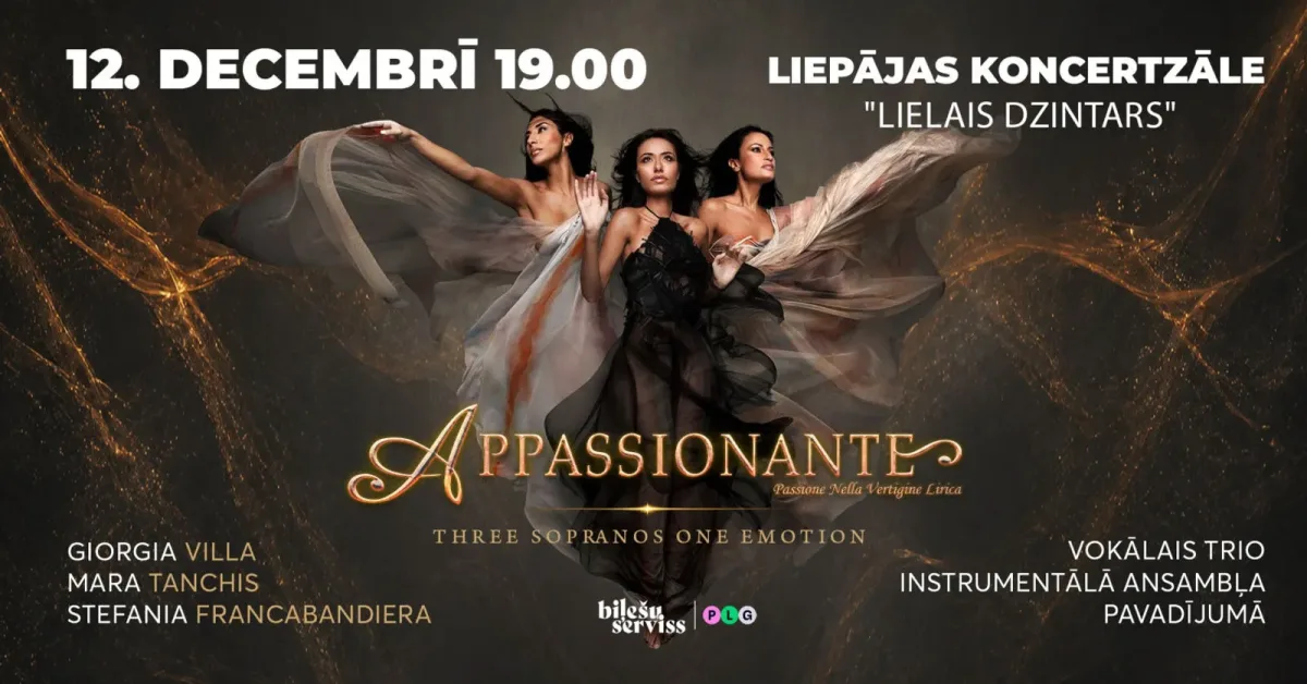 Appassionante. Trīs Soprano - Viena emocija