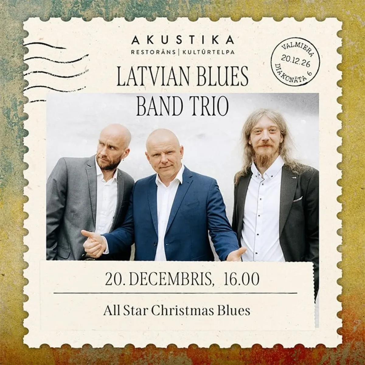 Latvian Blues Band TRIO | All Star Christmas Blues | kultūrtelpā AKUSTIKA, Valmierā